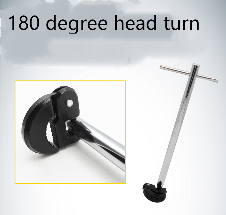 Adjustable Basin Wrench 305mm Steel Nut Tap Spanner Plumbing Sink Pipe Sewer
