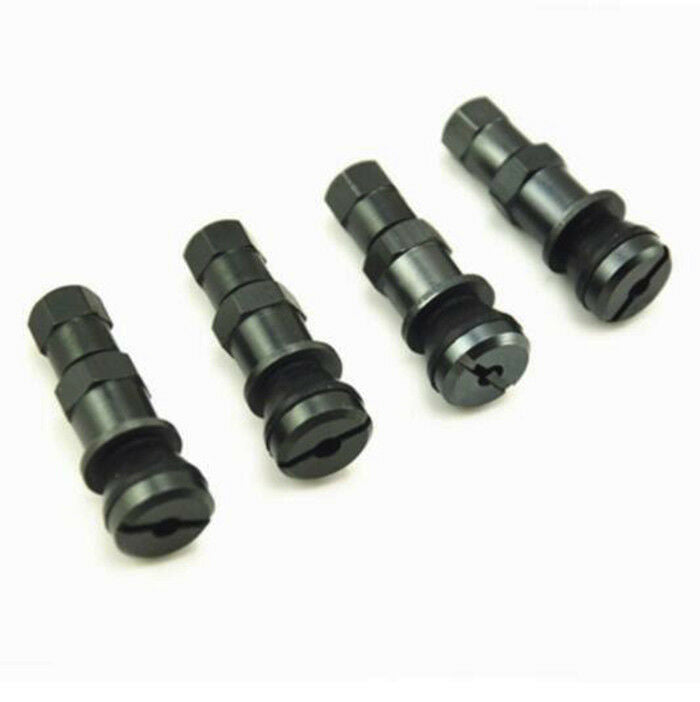 4x Aluminum Bolt-in Car Motorcycle Tubeless Wheel Tire Valve Stem With Dust Cap