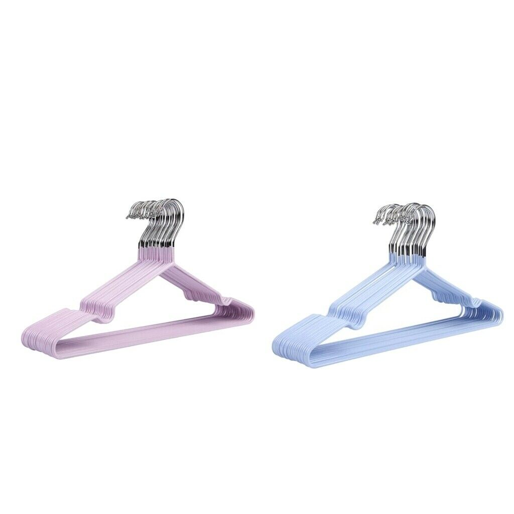 20pieces Clothes Hanger Heavy Duty Coat Hanger Rack Bathroom Blue/Lilac