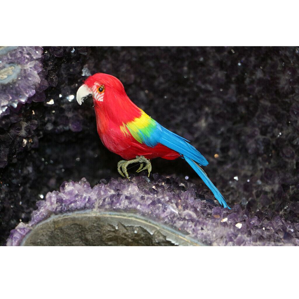 Artificial Bird Feathered Realistic Garden Home Decor Ornament  Parrot #4