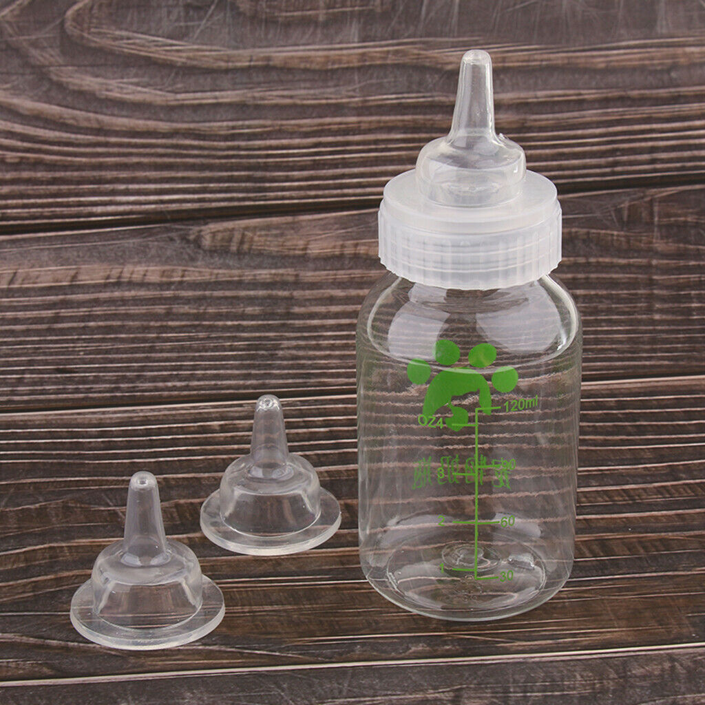 120ml Soft Dog Cat Silicone Gel Nipple Pacifier Pet Milk Bottle Feeding Tool