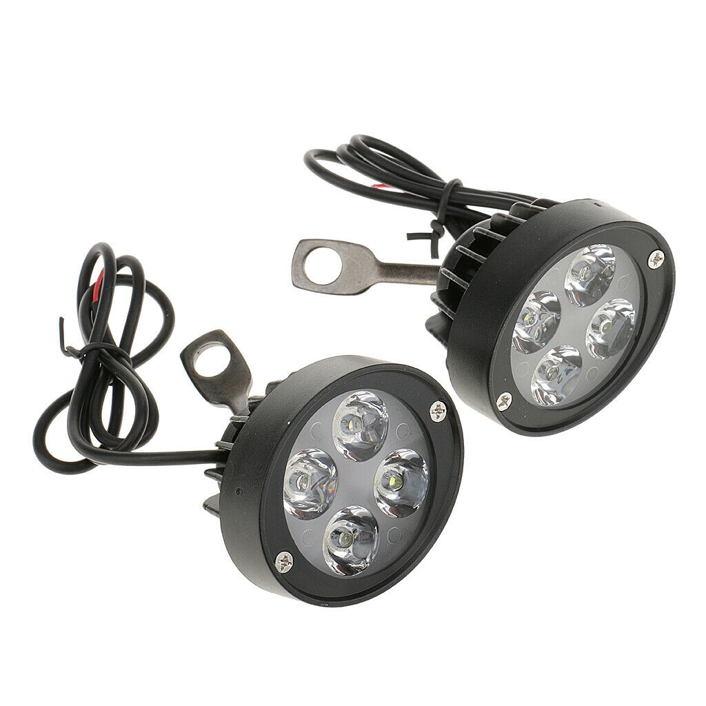 2pcs 15W Motorcycle  Automobile ATV 4 LED Anti Fog Light Headlight Accessories