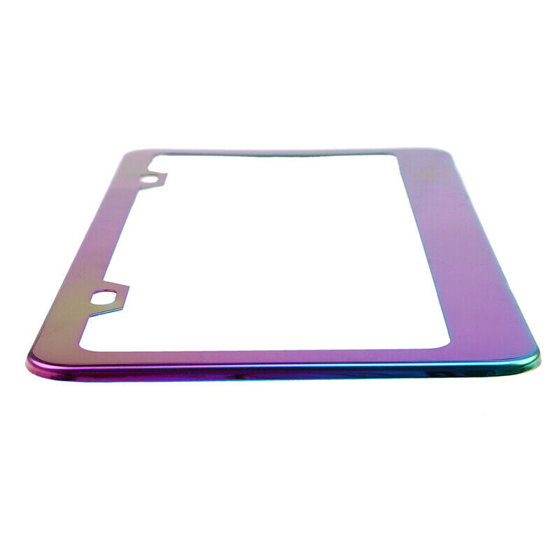Chrome Stainless Steel Metal License Plate Frame Tag Cover Universal For USA/CAN