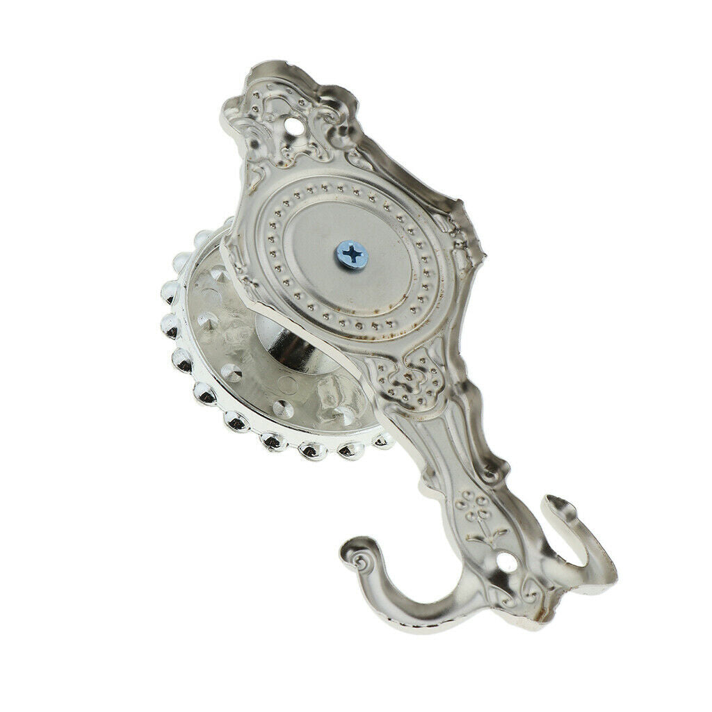 2 Pairs Wall Hook Curtain Holdbacks Coat Hat Hook Drapery Tiebacks 15x7x4cm