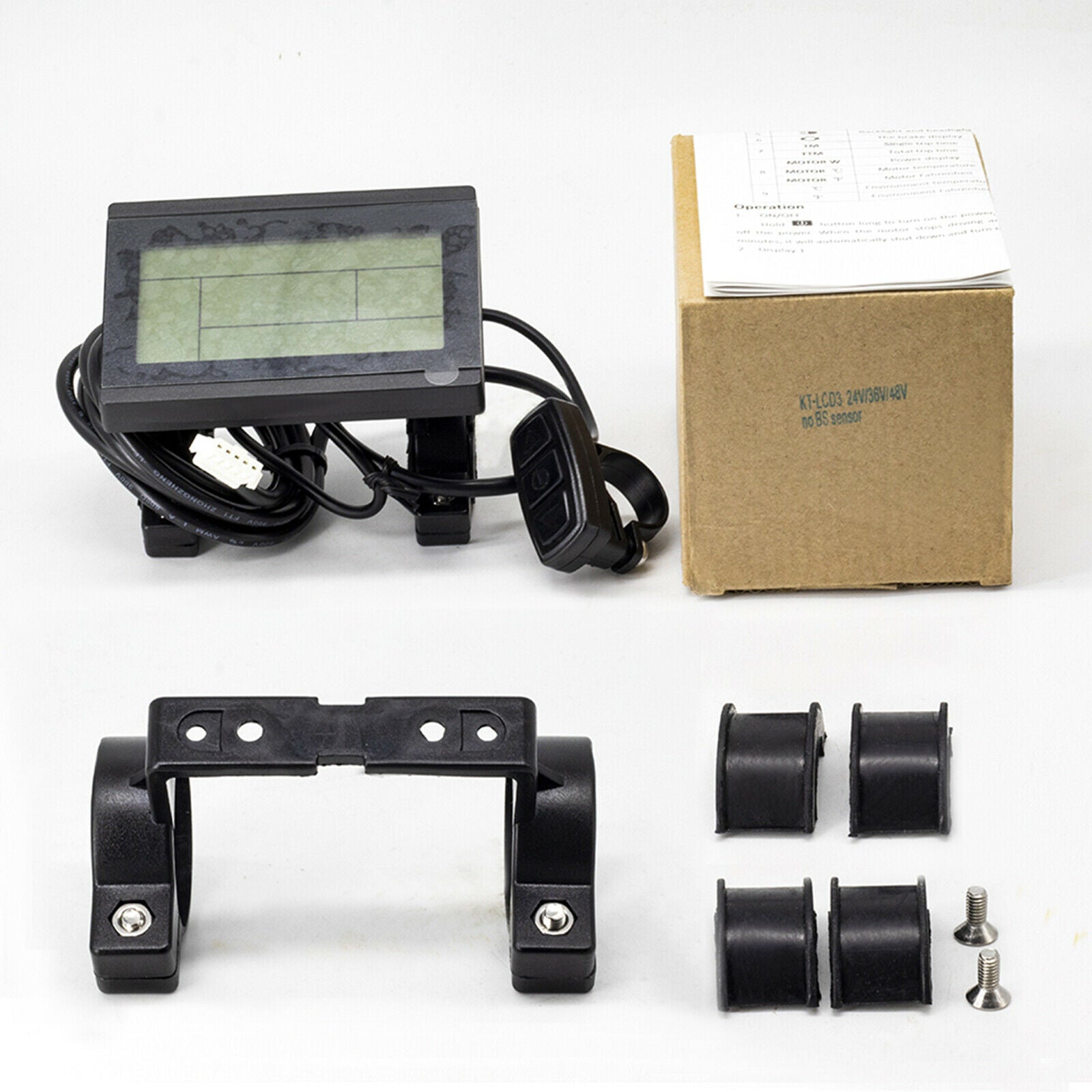 24/36/48V Electric Bicycle e-Bike LCD Display Meters Panel Remote Control