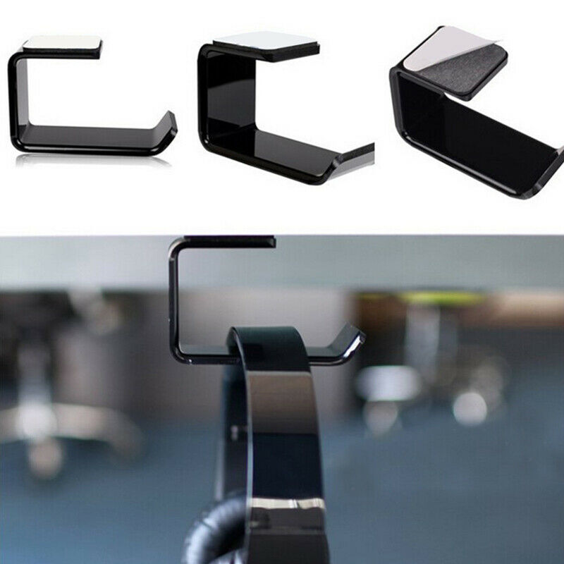 Headphone Hanger Display Stand Holder Acrylic Hook Under Desk Headset Wal.l8