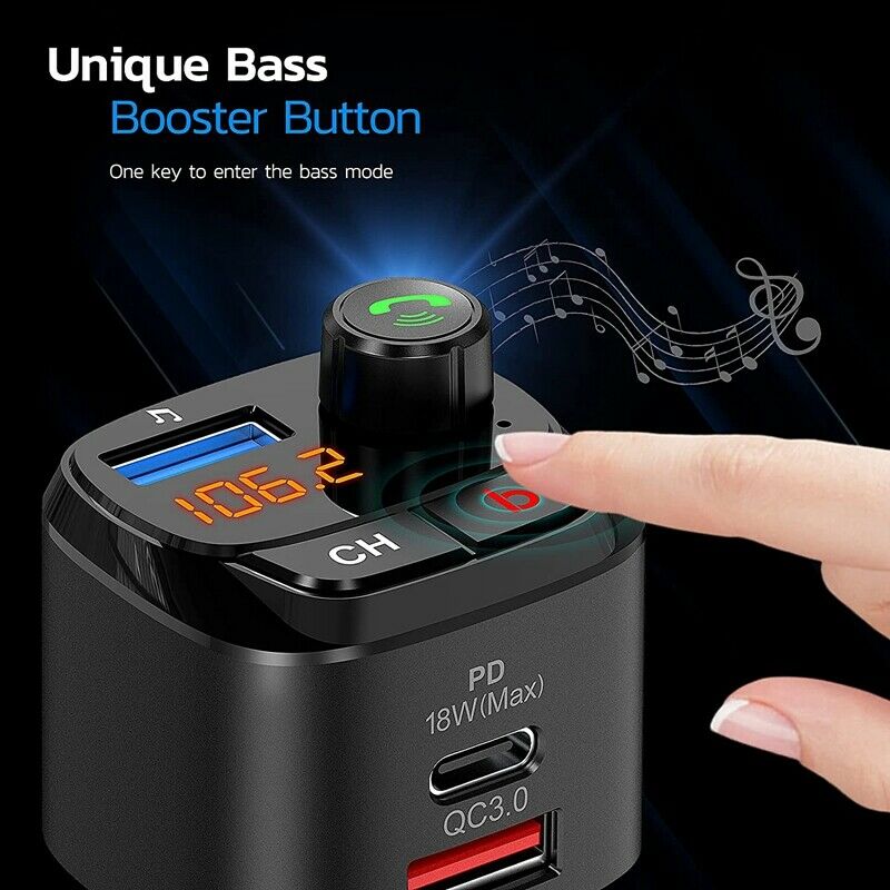 Car Mp3 Bluetooth Player Car Charger Wireless Bluetooth Radio Adapter Music PlZ7