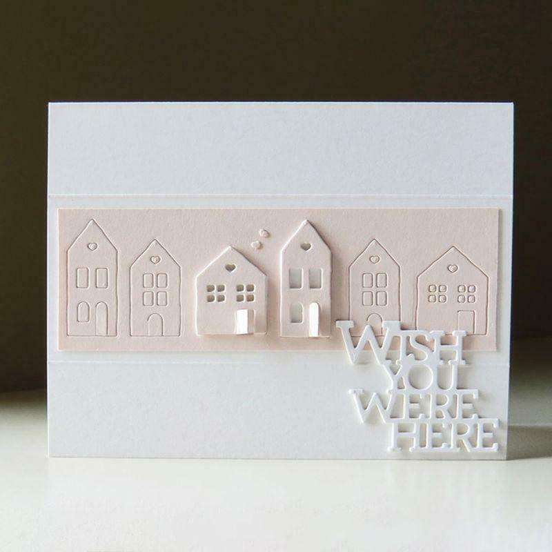 Houses Metal Cutting Dies Stencil Scrapbooking DIY Album Stamp Paper Card Emboss