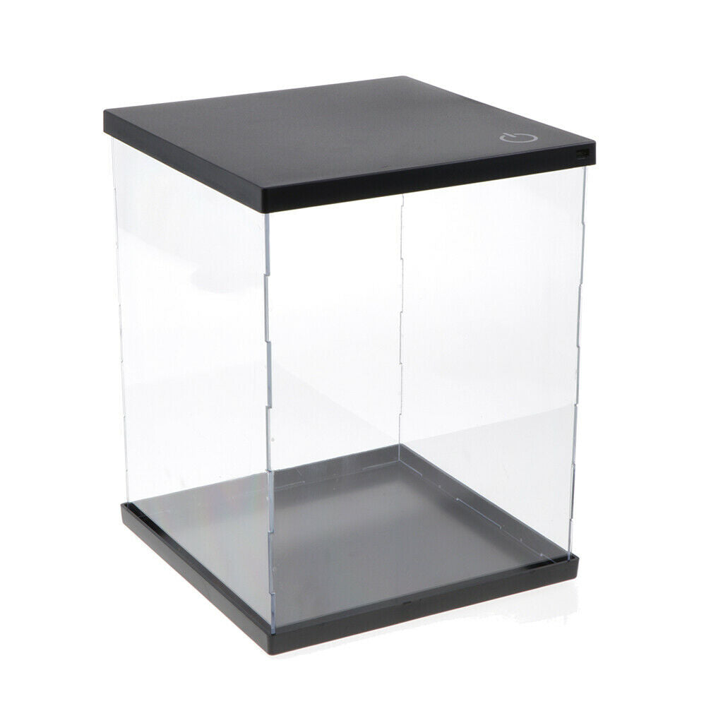 Acrylic Display Box Case Figures Perspex Dustproof Protection Self-Assembly