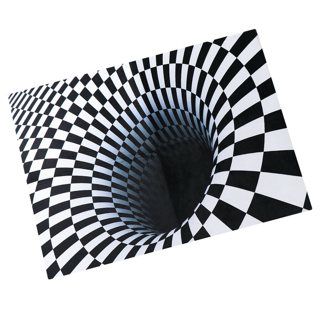 Black &White Floor Rug Mat Area Rugs Carpet 150 x 100cm/59 x 39.4