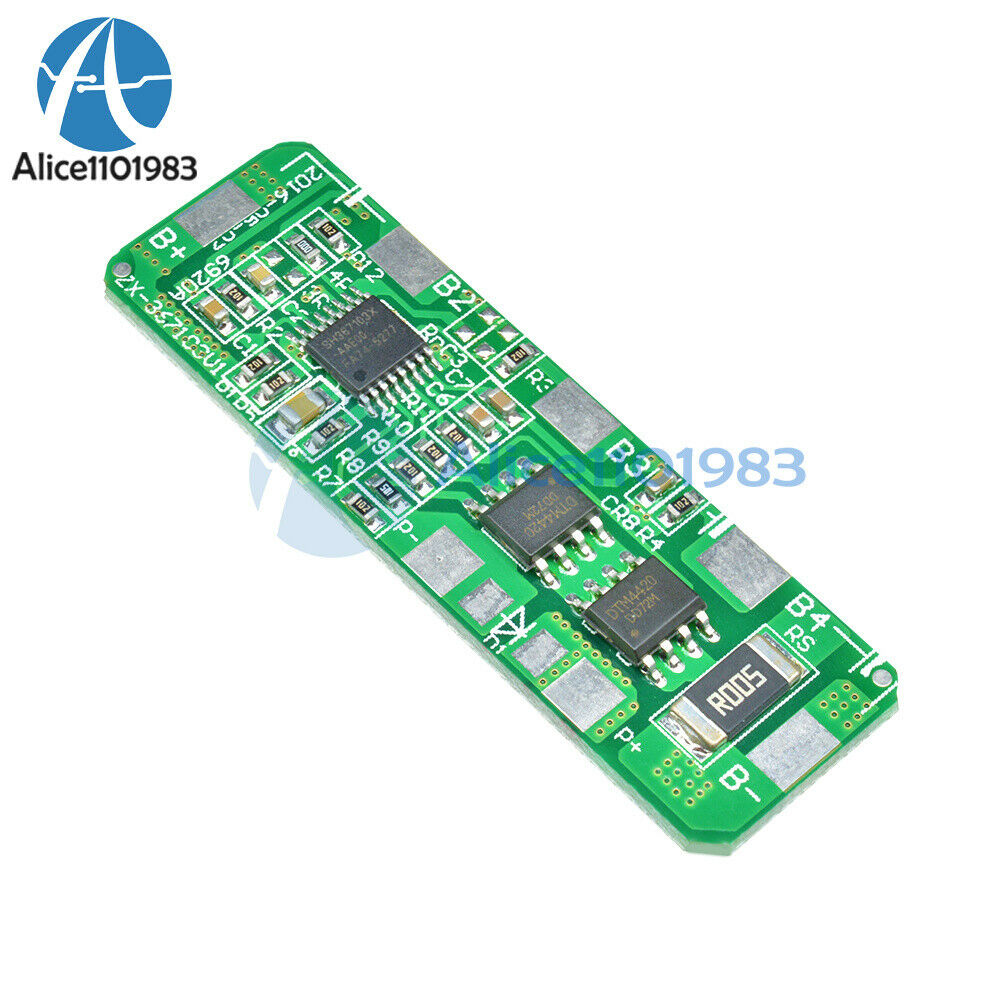 4A-5A PCB BMS Protection Board for 4 Packs 18650 Li-ion lithium Battery Cell 4S