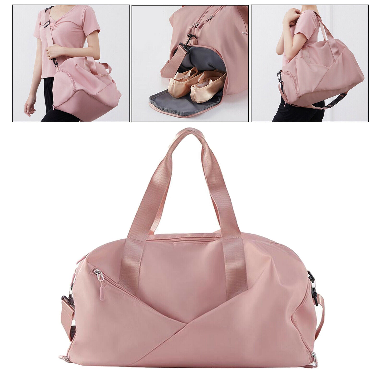 Protable Duffle Bag Gym Sports Swim Golf Yoga Travel Totes Wet Pocket Storage