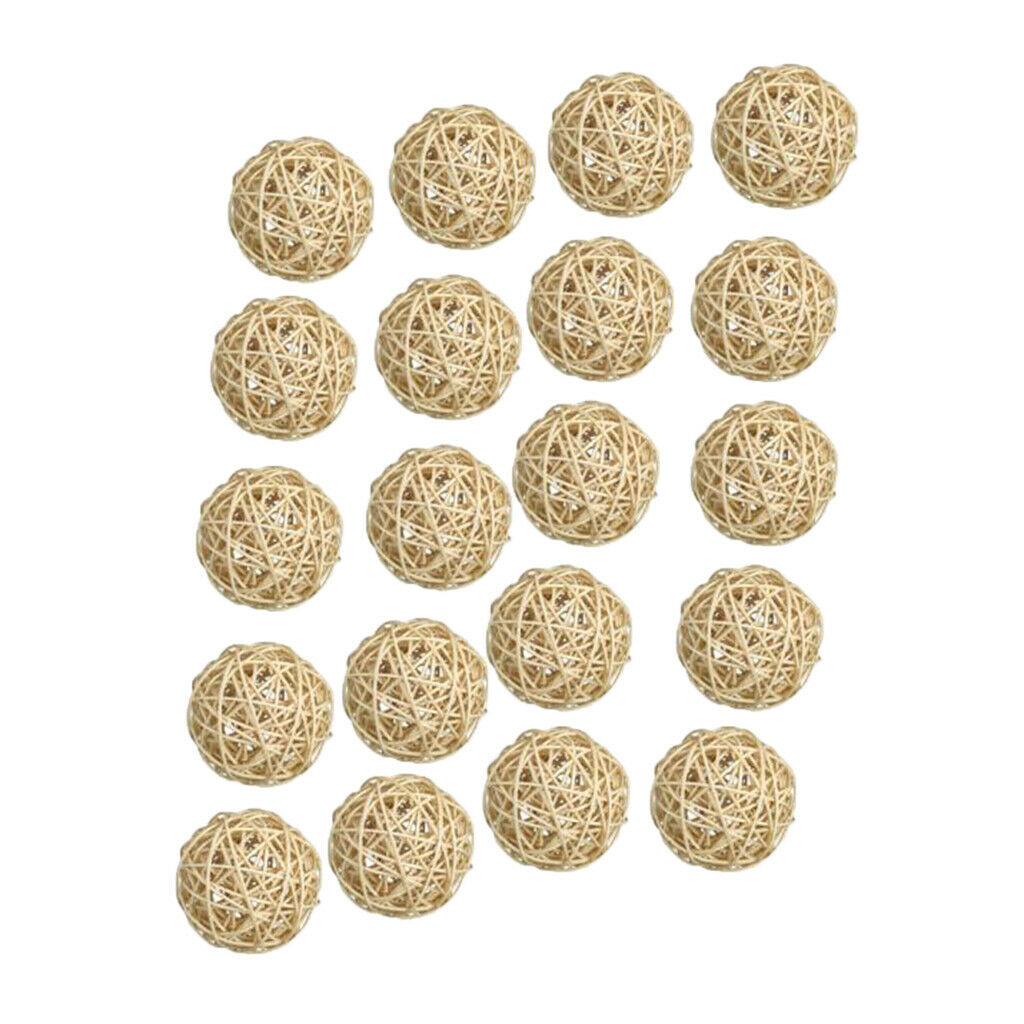 20x Rattan Wicker Cane Balls Garden Wedding Decoration Vase Balls