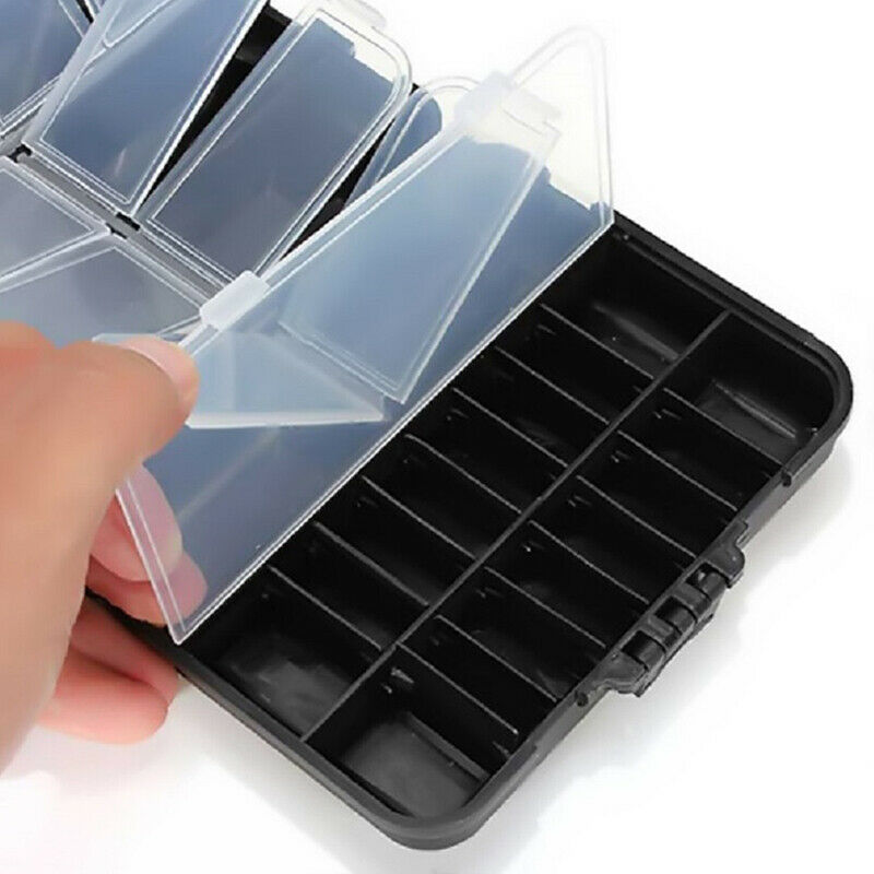 26 grid black mini fishing tackle box fish hook fishing tackle storage b.l8