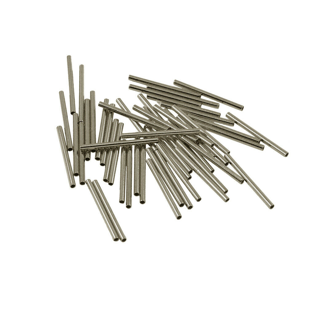 100pcs Smooth Straight Tube Spacer Loose Bead For Bracelet Jewelry Making
