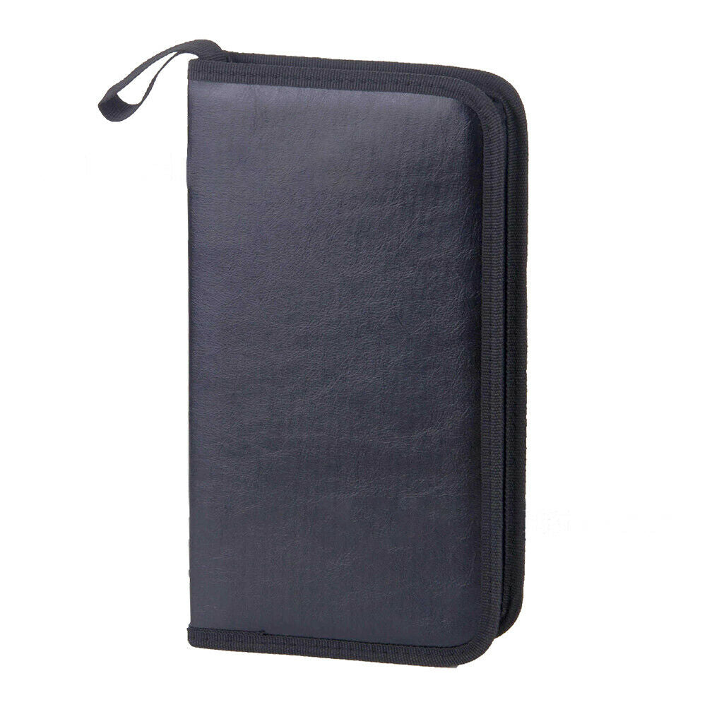 80 Sleeve DVD CD Discs Album Storage Bag Organizer Box Folder PU Leather HN US