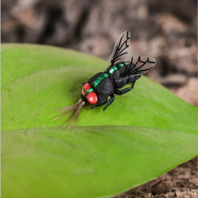 2pcs Insects Dry Flies Fishing Lures Topwater Bait Trout  Bionic Floating.l8