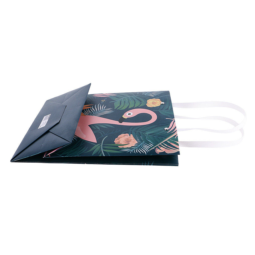 6x Flamingo Paper Loot Bags Favour Wedding XmasParty Gift Bags 13x9x14cm