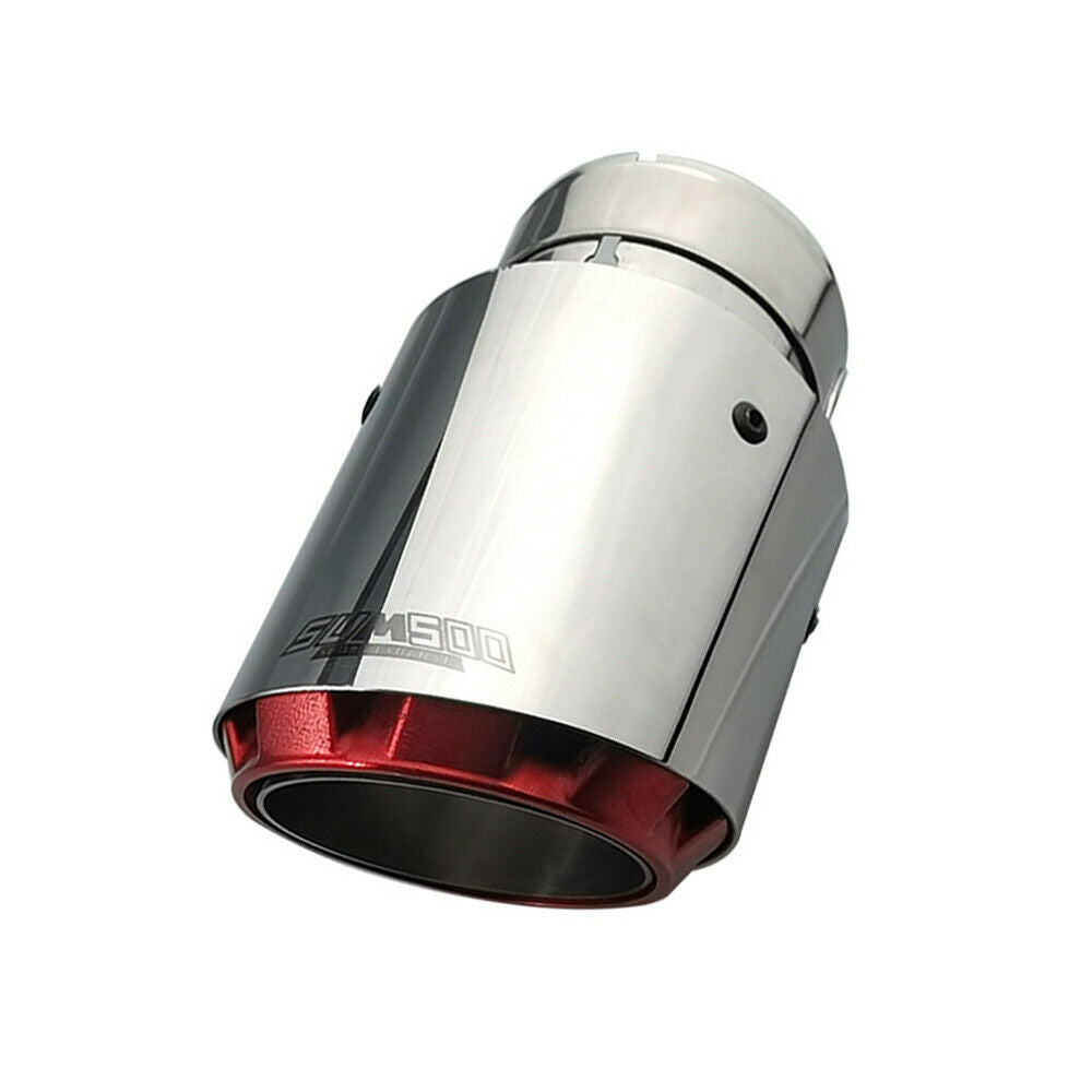 2.5'' In 3.5'' Out Car Exhaust Tip Tail Pipe Chrome Stainless Steel Universal