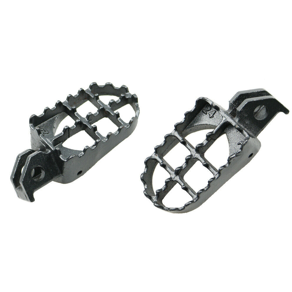 Grey Off-road Dirt Bike Steel Foot Pegs For Suzuki RM85/85L DR-Z125/125L 2003-06