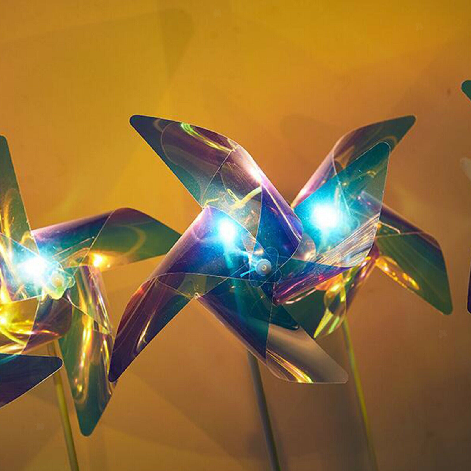Outdoor LED Windmill Garden Lights Yard Landscape Ground Light Walkway Decor