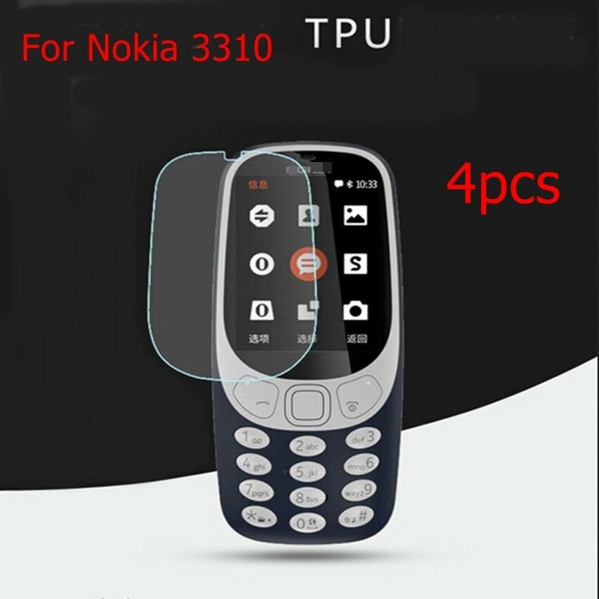 4x TPU Full Screen clear Guard Film Cover for Nokia 3310 + 4 pcs dust remover