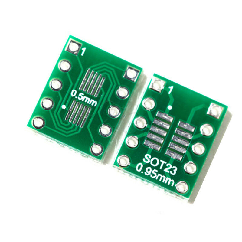 10PCS SOT23 MSOP10 SMD to DIP10 Adapter PCB Board Convertor Double Sides M