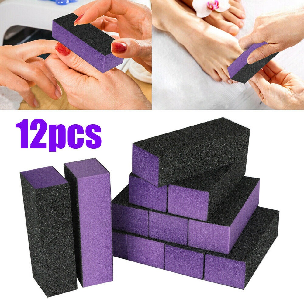 12PCS Sanding Nails File Buffer Block Art Manicure Pedicure Finger Polish Shiner