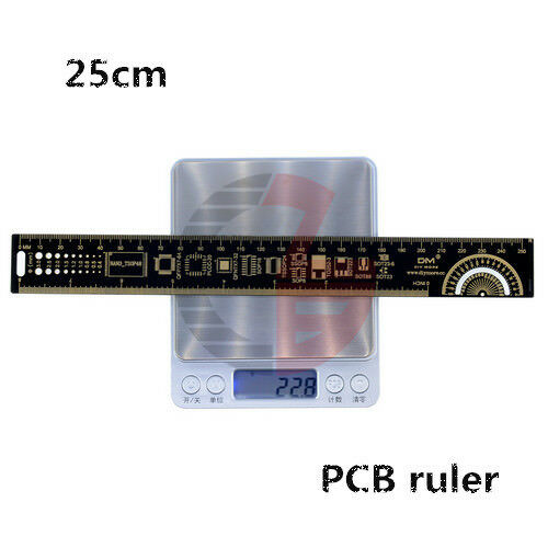 10 inch 25cm Multifunctional PCB Ruler Measuring Tool Resistor Capacitor Chip IC