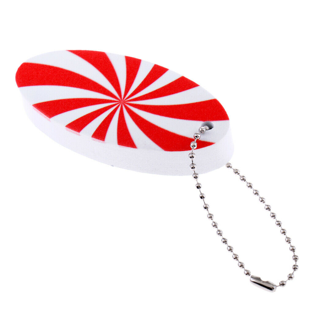 2x White Red Floating Keychain for Kayak Boat Yachting