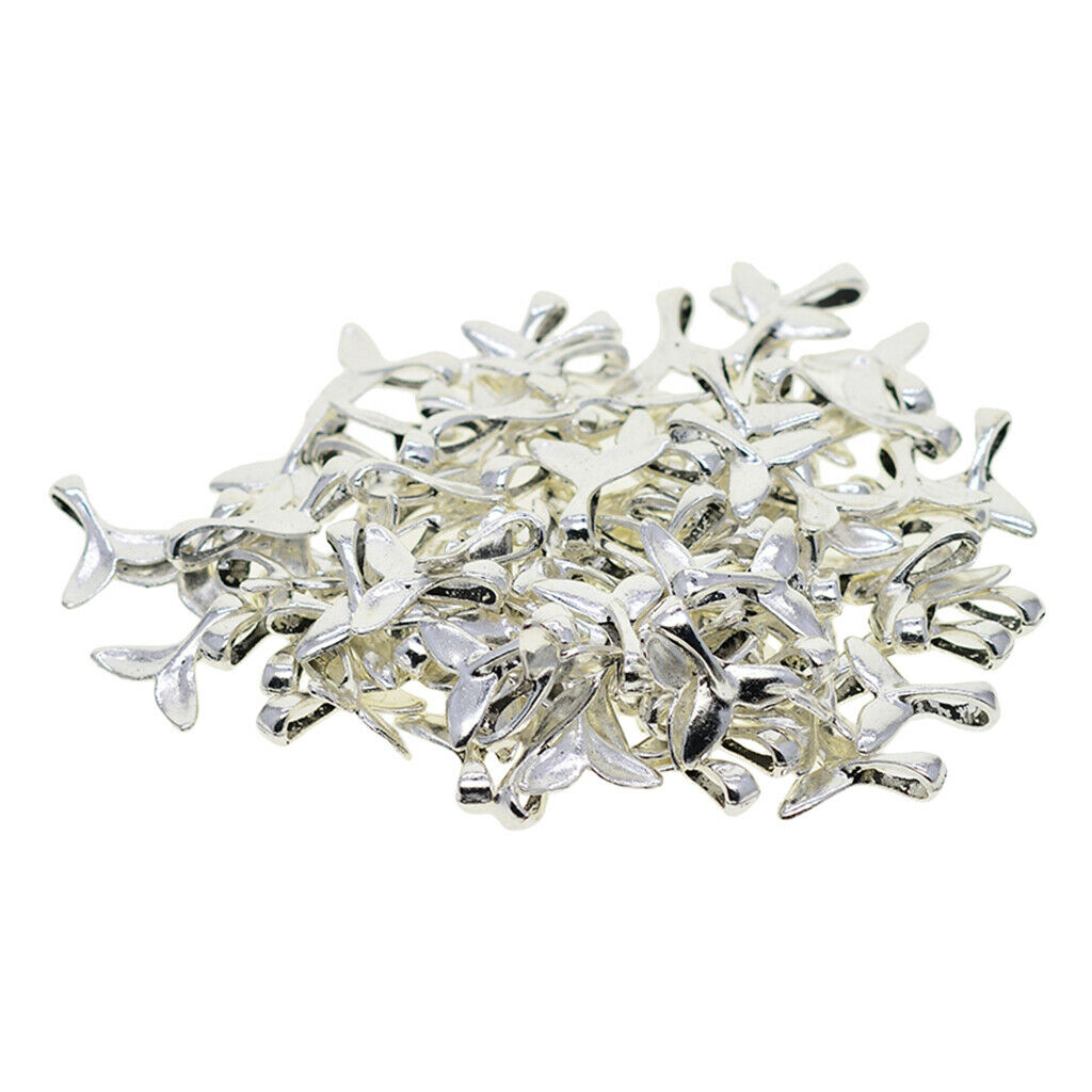 100 pieces mermaid fishtail jewelry accessories crafting charms