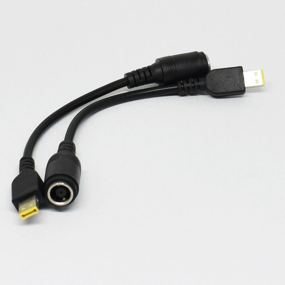 1pc 7.9x5.5mm Round Female to Square Adapter Cable for Lenovo Thinkpad Laptop