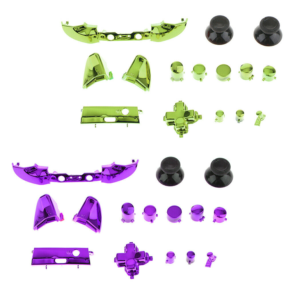 2 Set Full Button Kit Bumper ABXY Dpad Replacement For Xbox One S Controller