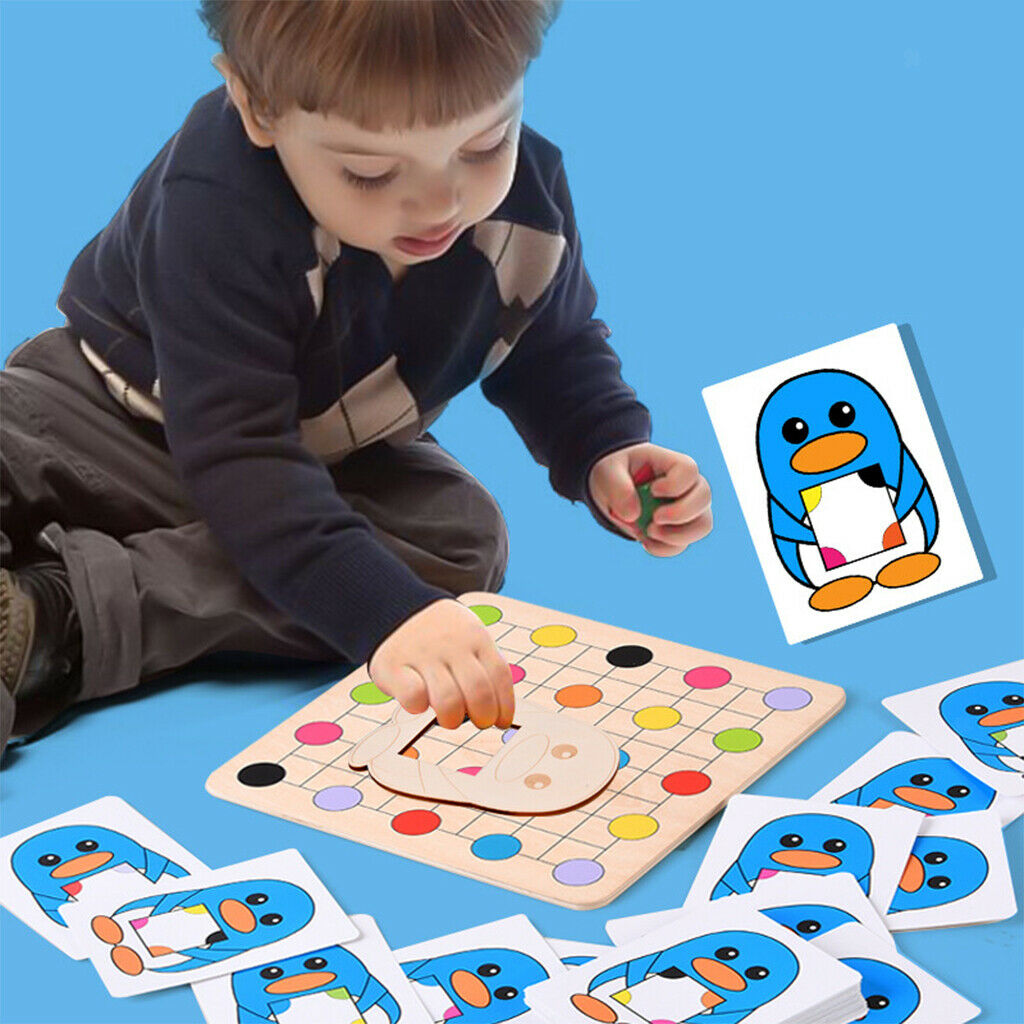 Wooden Color Find Game Training Concentration Preschool Developmental Toys