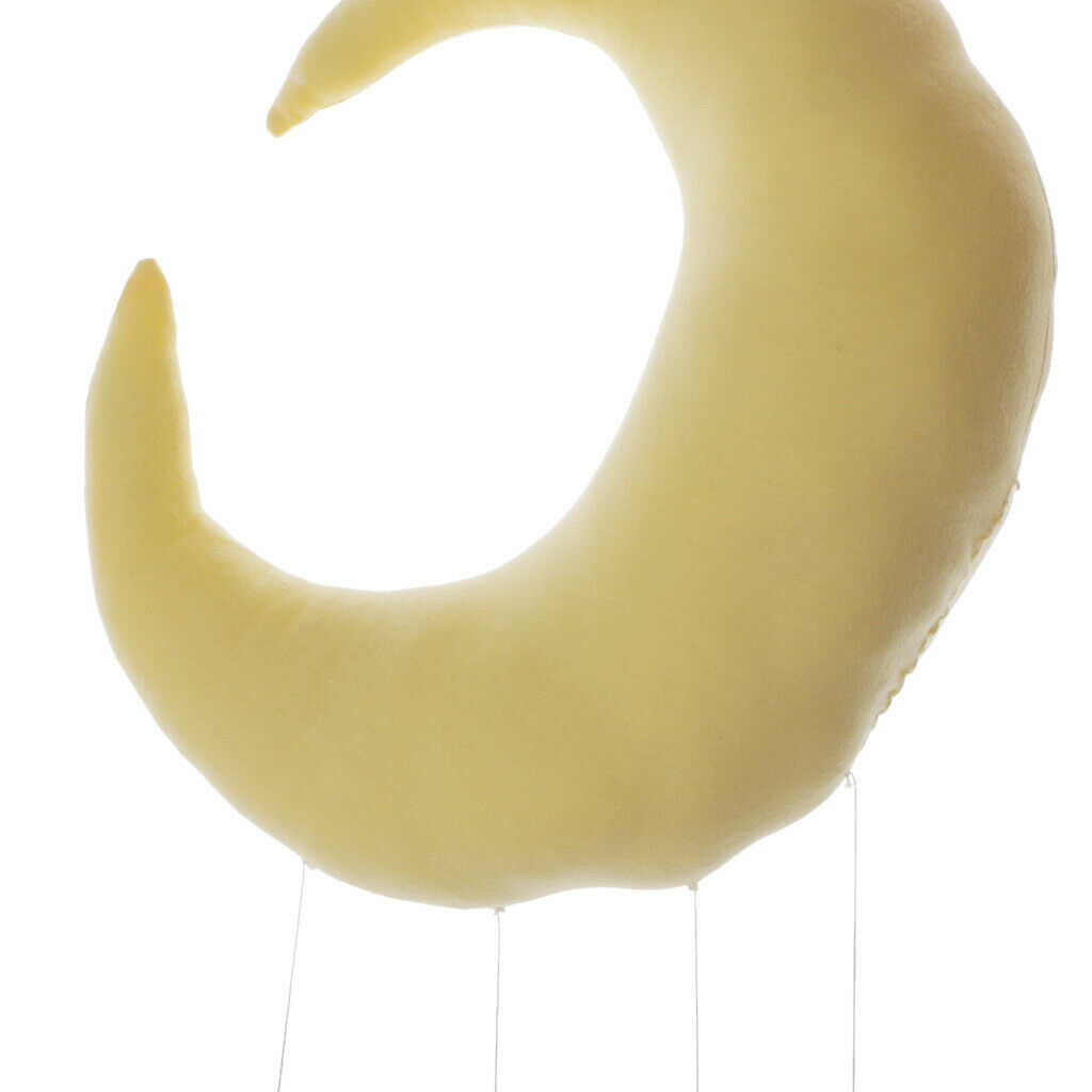 Moon And Stars Shape Decoration Baby Crib Pendant Decor Boy Girl Room - Yellow
