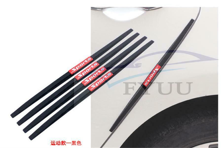 4pc 40cm Universal Car Door Edge Fender Bumper Scratch Protector Moulding Strip
