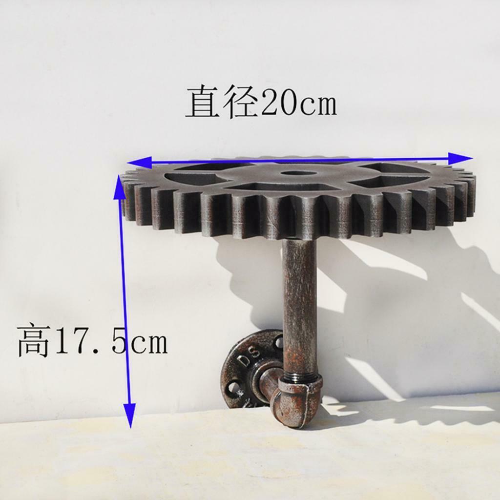 Multifunction Iron Pipe Shelf Rack Towel Hook Hanger Wall Decor Ornament