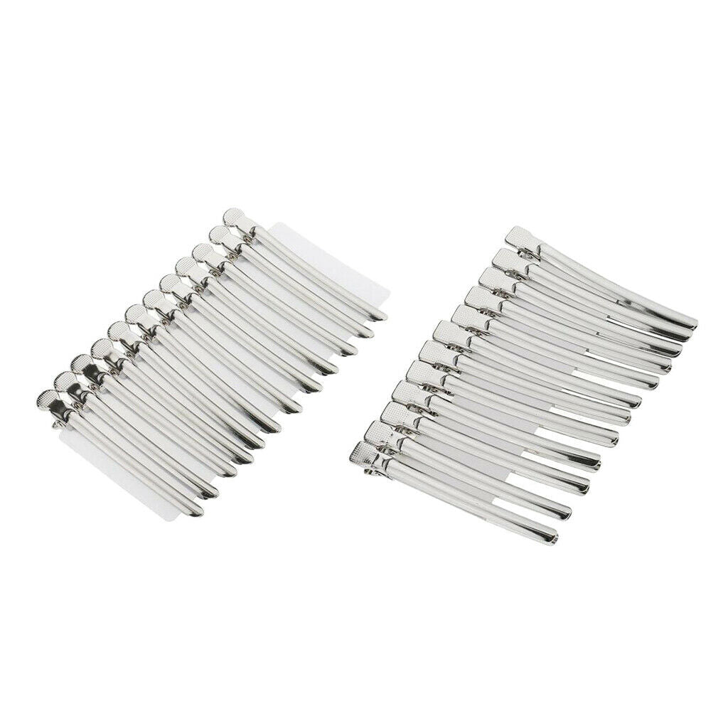 24 Pieces Hairdressing Sectioning Clamp Salon Hair Styling Clip Grip 2 Sizes