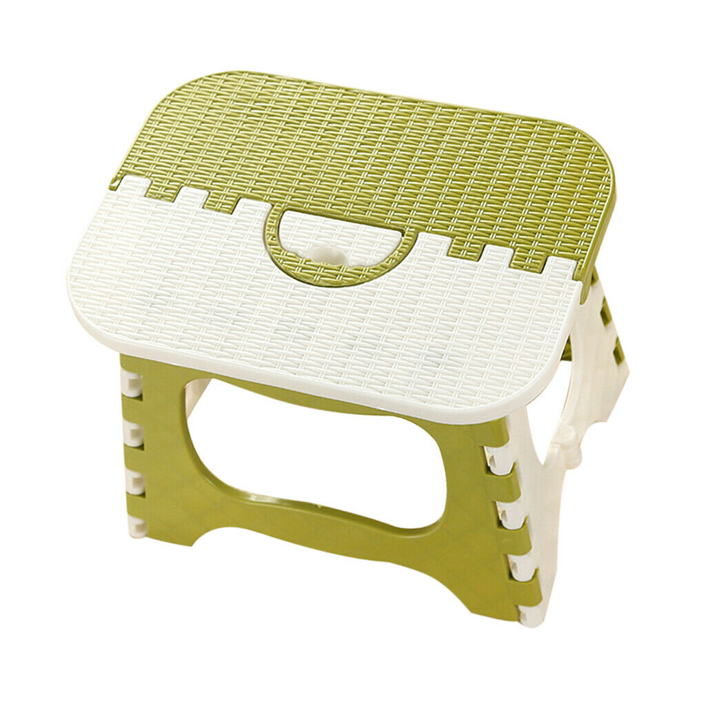 Folding Step Stool Non Slip Portable Lightweight Fishing Multipurpose Green