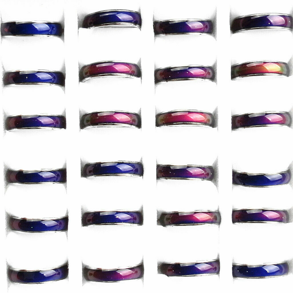 10 Pieces Mood Rings Color Change  with Color Cards - Gift