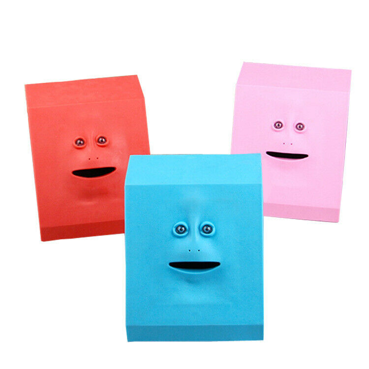 HOT Face Bank Coin Automatic Eating Savings Bank For Children Toys Gifts STOCK