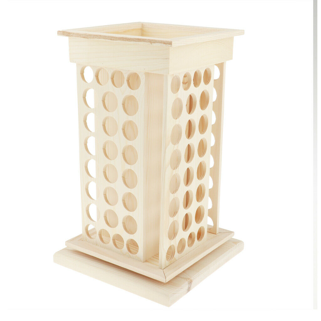 Wooden Essential Oil Carrying Case Display Rack – for Pippette Funnel Makeup