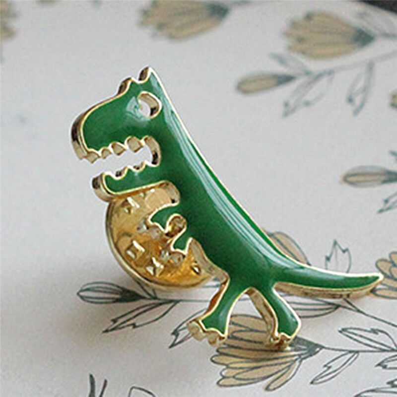 Green Dinosaur Badge Lapel Pin Brooch For Bag Backpack Accessories Kids Gi.l8