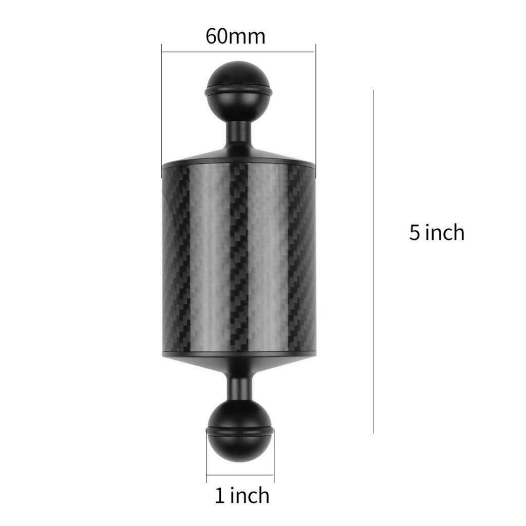2X Dive Photography Double Ball Head Buoyancy Light Arm Ultralight Carbon Fiber