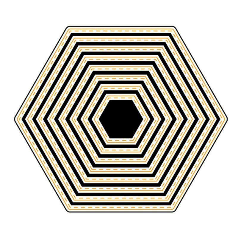 Hexagon Background Dies Craft Die Metal Cutting Dies Cut For DIY Paper Card