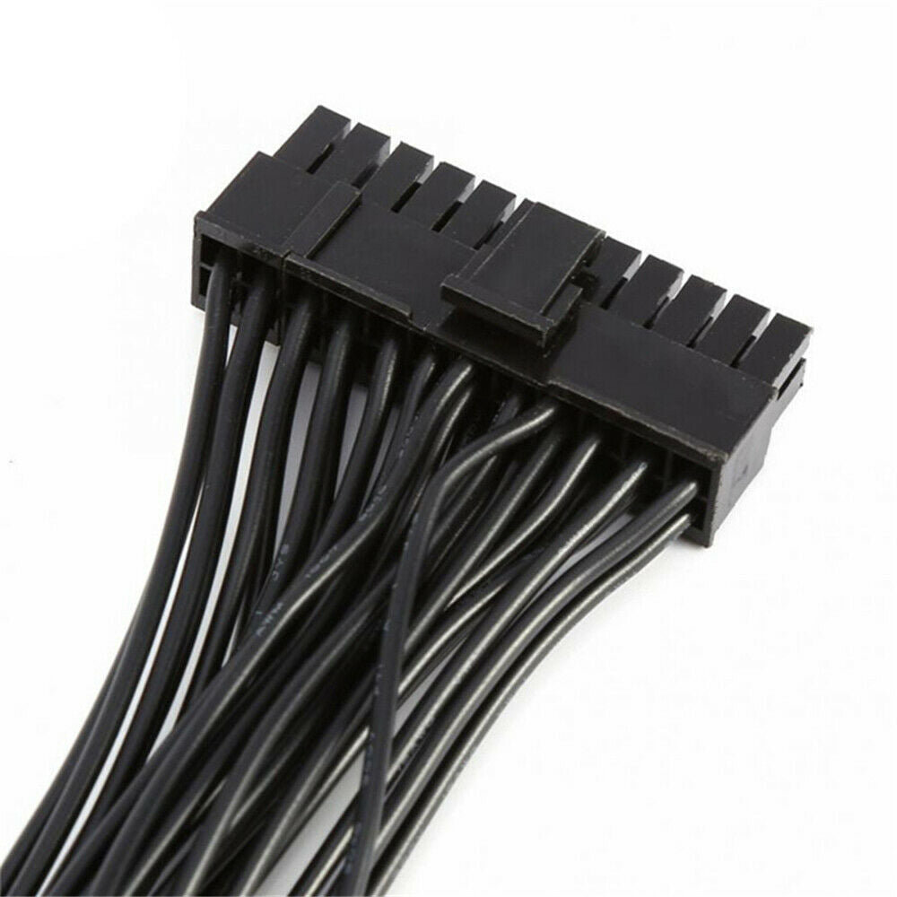 Dual PSU Power Supply 24-pin ATX Motherboard Adapter Connector Cable Cord