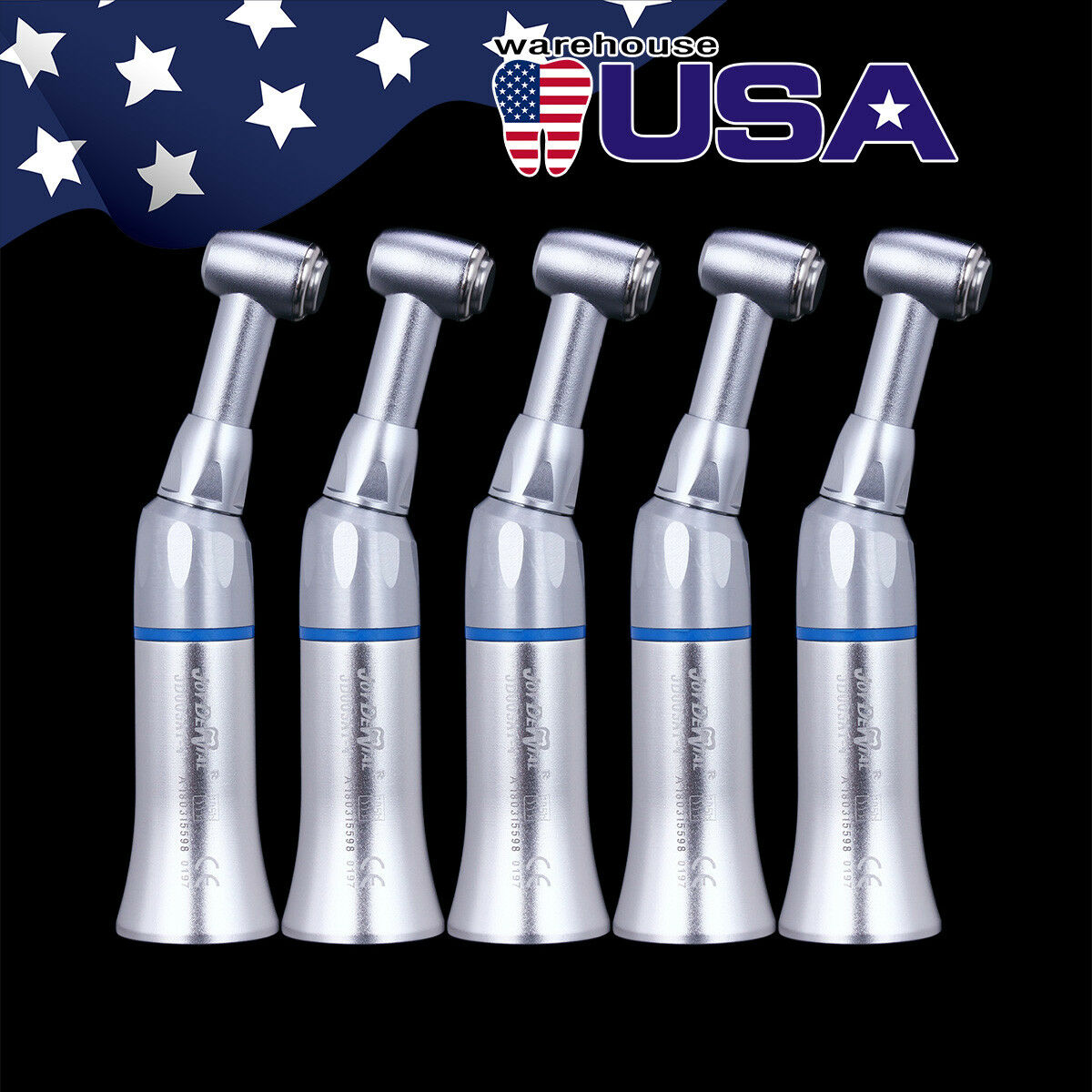 5Pcs NSK Style Dental Low Speed Handpiece Surgical Contra Angle Push Button JD