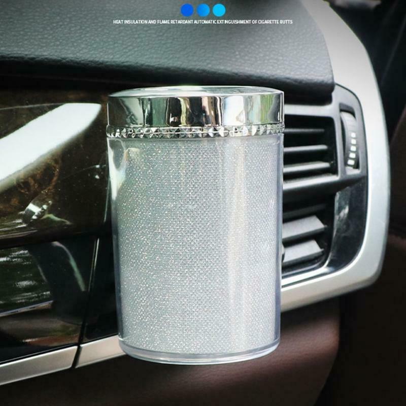 Creative LED Luminous Color Light Ashtray with Lid Simple Design Decorative Tray