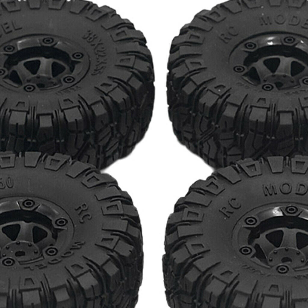 4x RC Rubber Tyres  Set Fit for WLTOYS 12428 RC Car Buggy Truck DIY Parts
