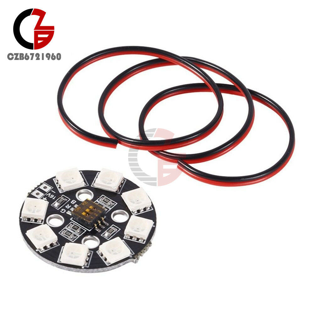 7 Colors X8/16V RGB LED Light Round Board For FPV Multicopter Drone Race